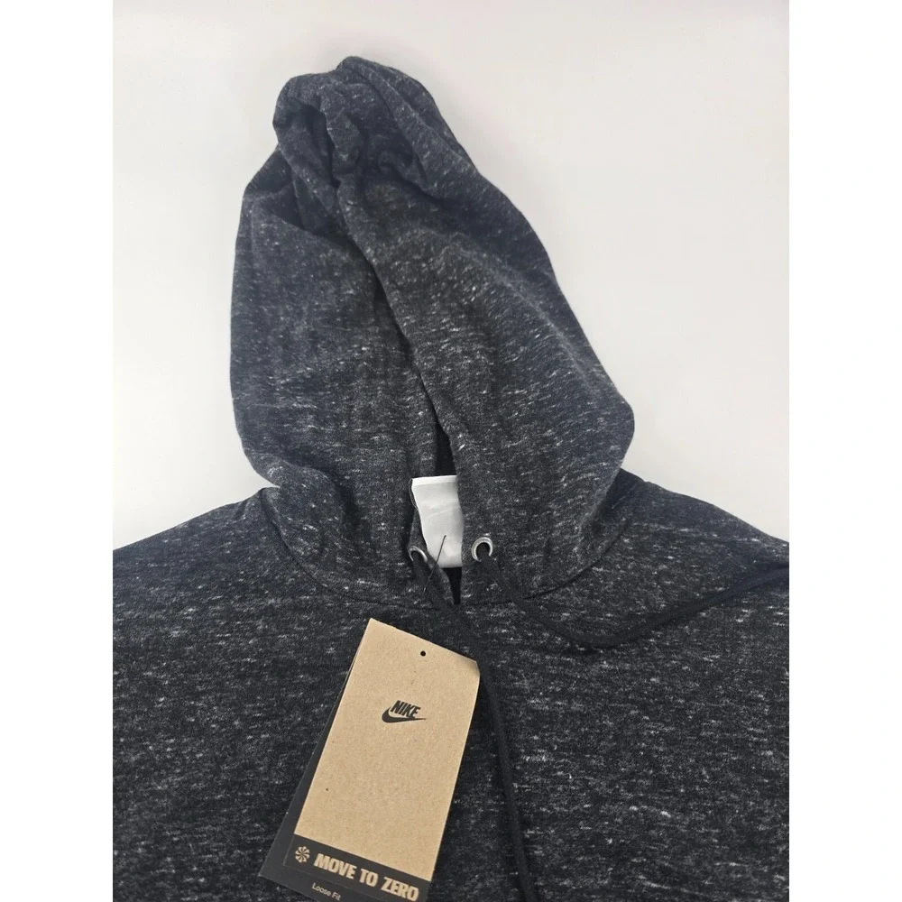 Nike‎ Womens Gym Vintage Pullover Hoodie New Size S Small Black Loose Fit